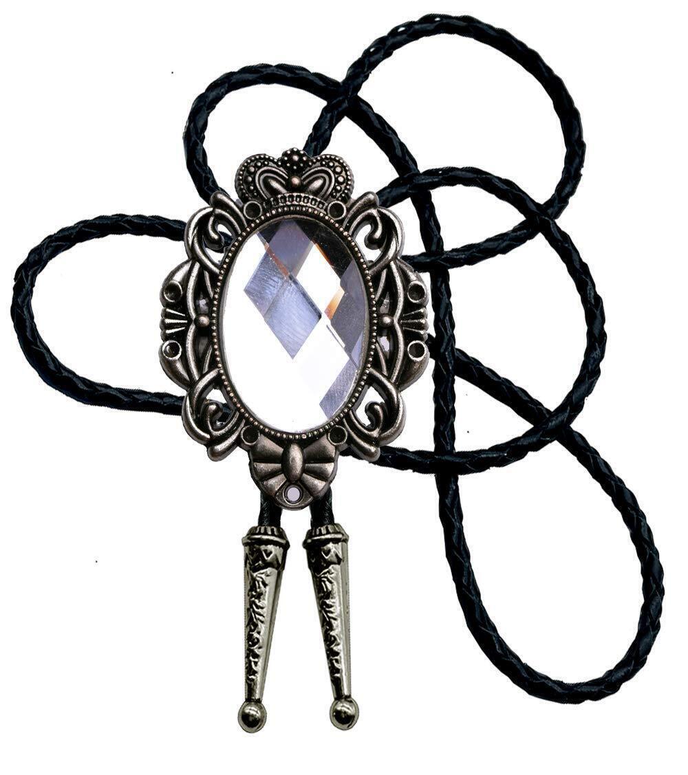 4148 Bolo Tie Natural Colors Crystal Stone Western Celtic Style Genuine